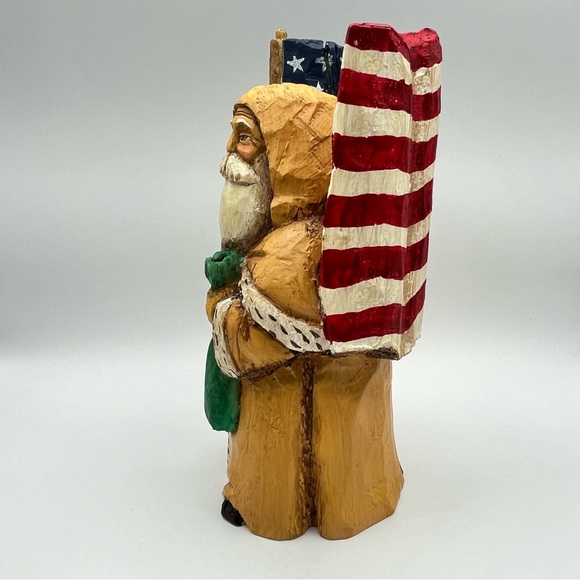Captured Carvings by A Costanza 178 of 3000 Grand Ole Flag Santa Resin Limited - Picture 5 of 17